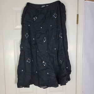 MPH Collection A-Line Dress Womens XL Midi Black